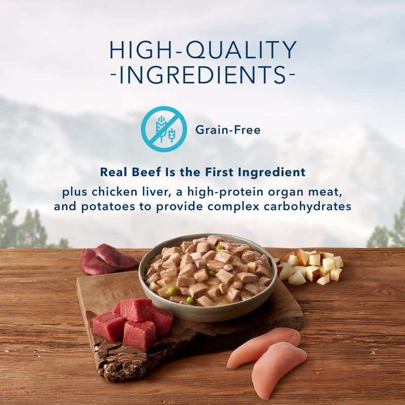 Blue Wilderness Wet Canned Dog Food Blue Buffalo Wilderness High-Protein  Grain-Free Adult Pate Wet