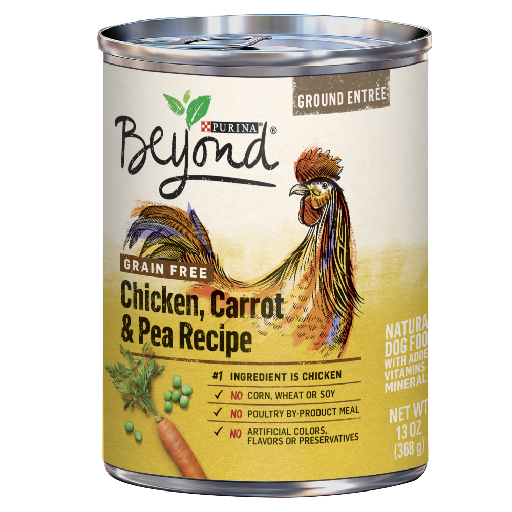 Purina Beyond Ground Entree Grain Free Chicken, Carrot, and Pea Recipe  Canned Dog Food