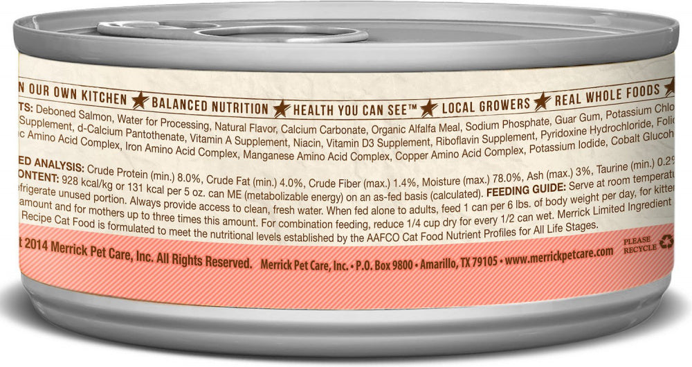 Salmon Merrick Canned Cat Food Merrick Limited Ingredient Diet