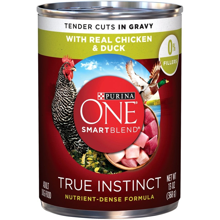 Purina ONE SmartBlend True Instinct Grain Free Chicken Duck Tender Cuts  in Gravy Canned Dog Food