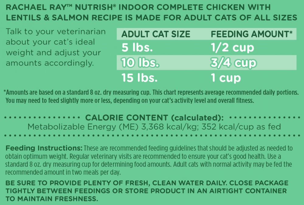 Rachel Ray Cat Food Ingredients Rachael Ray Nutrish Indoor