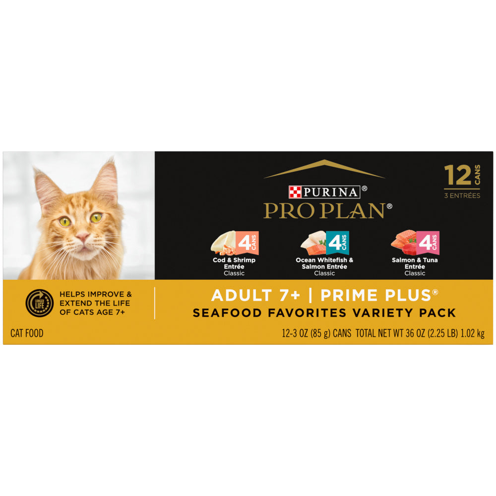 Purina Pro Plan Grain-Free Senior Pate Prime Plus Seafood Favorites We –  Pongo Pet
