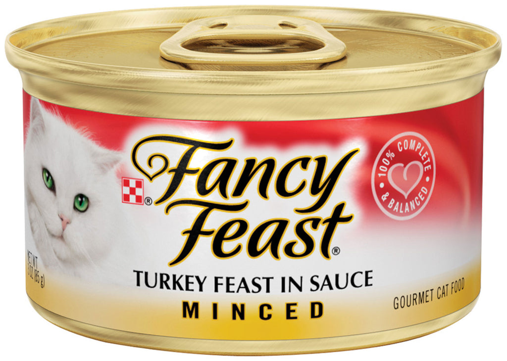 Fancy Feast Minced Turkey Feast in Sauce Canned Cat Food