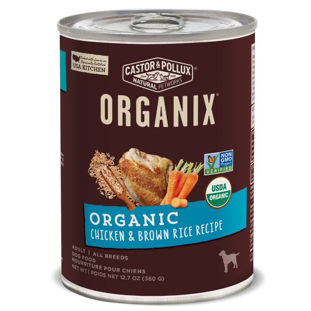 Castor and Pollux Organix Chicken and Brown Rice Formula Canned Dog Food