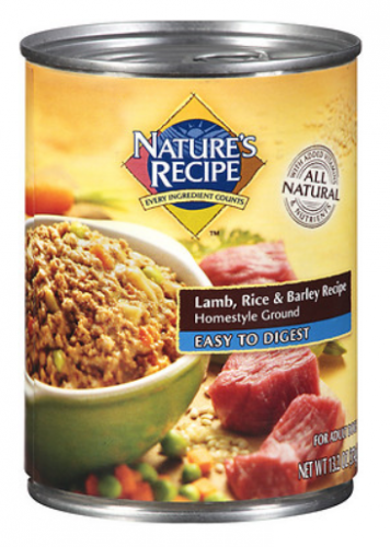 Nature's Recipe Easy to Digest Lamb Rice and Barley Homestyle Ground Canned Dog Food