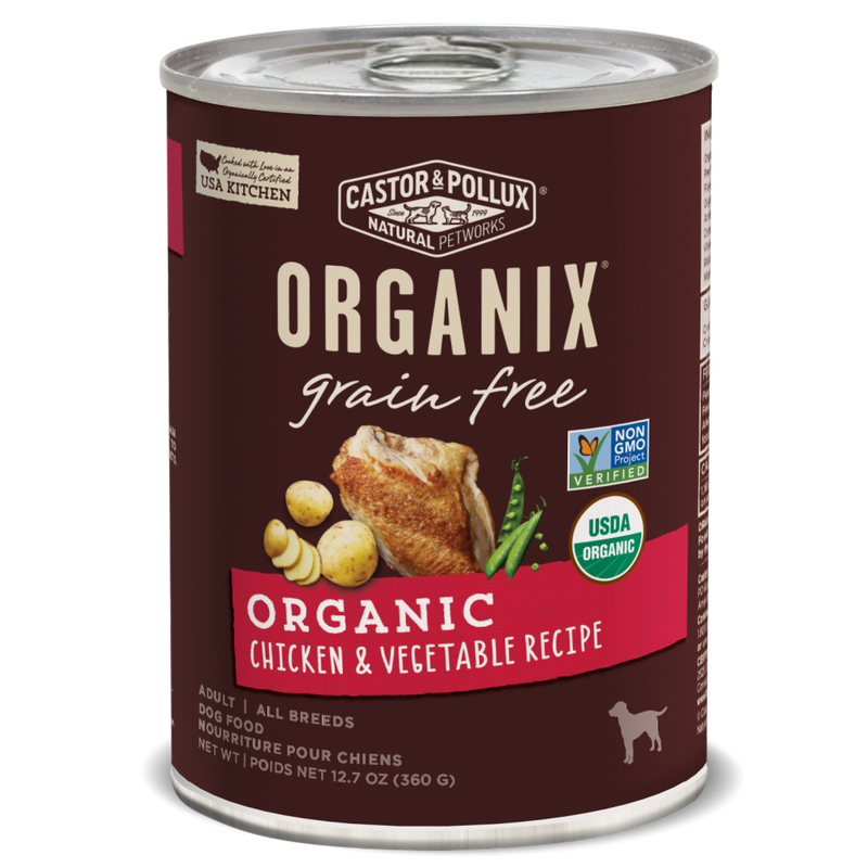 Castor and Pollux Organix Grain Free Chicken and Vegetable Formula Adult Canned Dog Food