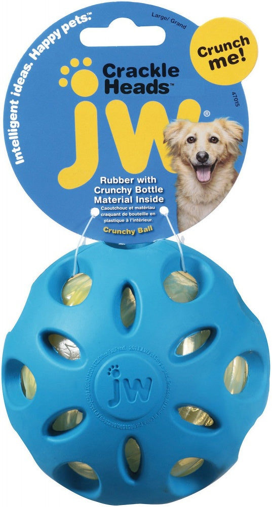 JW Pet Crackle Heads Ball Dog Toy