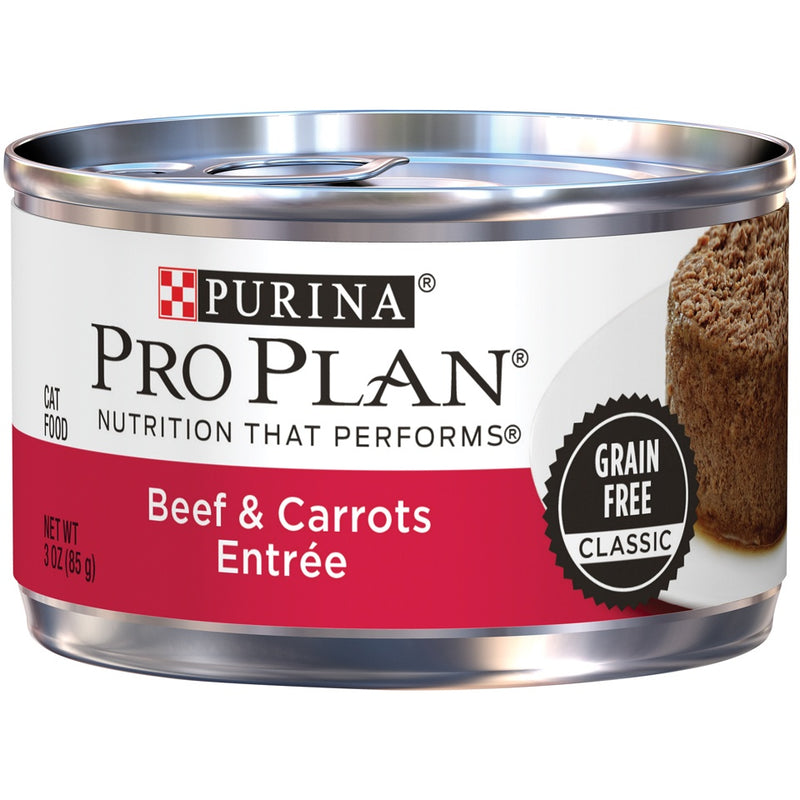 Purina Pro Plan Savor Adult Grain Free Beef & Carrots Entree Classic Canned Cat Food