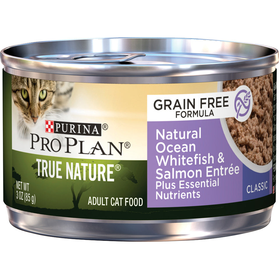 Purina Pro Plan True Nature Grain Free Adult Natural Ocean Whitefish & Salmon Entree Canned Cat Food