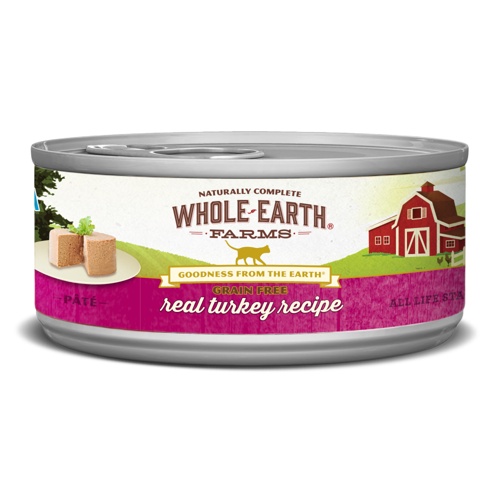 Whole Earth Farms Grain Free Real Turkey Pate Recipe Canned Cat Food
