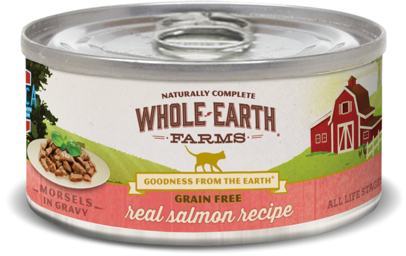 Whole Earth Farms Grain Free Salmon Morsels in Gravy Recipe Canned Cat Food