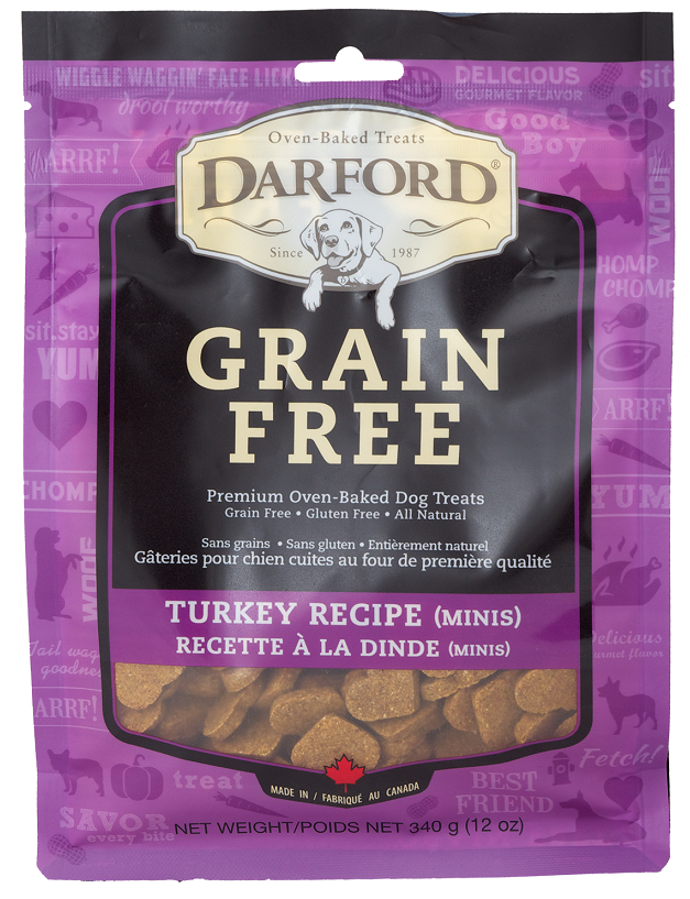 Darford Grain Free Turkey Recipe Minis Oven Baked Dog Treats
