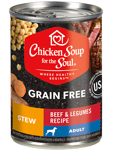 Chicken Soup For The Soul Grain Free Beef and Legume Stew Canned Dog Food