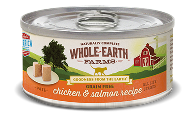 Whole Earth Farms Grain Free Chicken and Salmon Pate Canned Cat Food