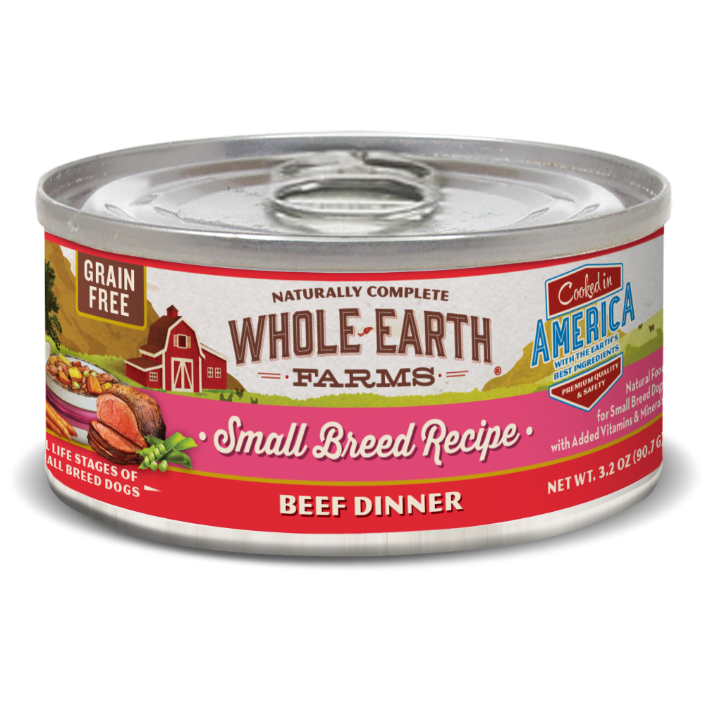 Whole Earth Farms Grain Free Small Breed Beef Recipe Canned Dog Food