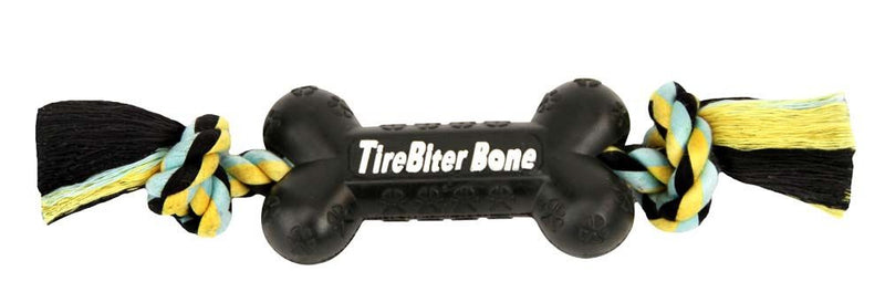 Mammoth TirebiterII Bone with Rope Chew Dog Toy