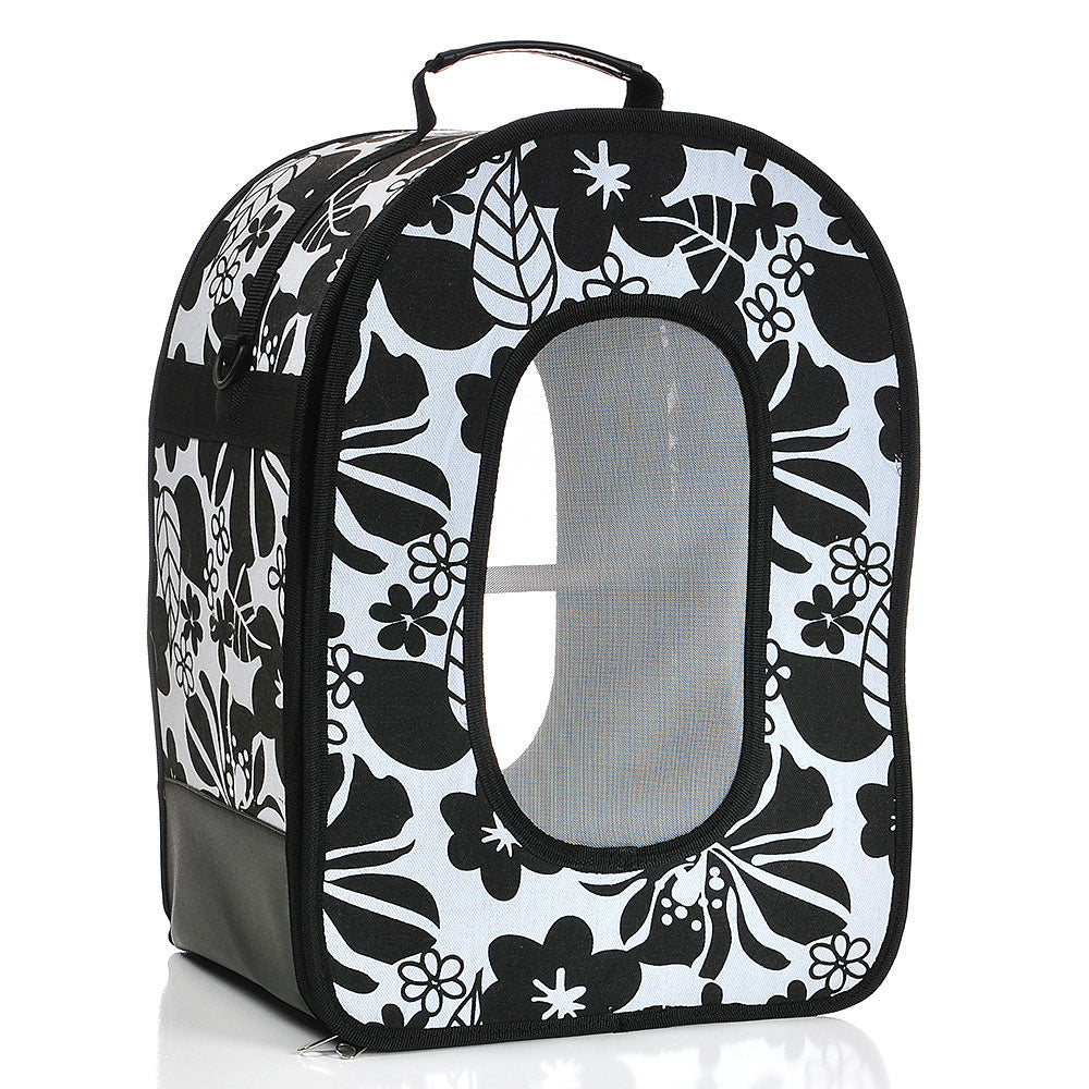 A & E Happy Beaks The Voyager Black Soft Sided Bird Carrier