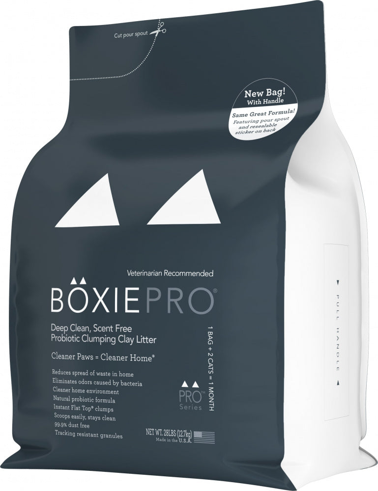 BoxiePro Deep Clean Scent Free Probiotic Clumping Clay Litter