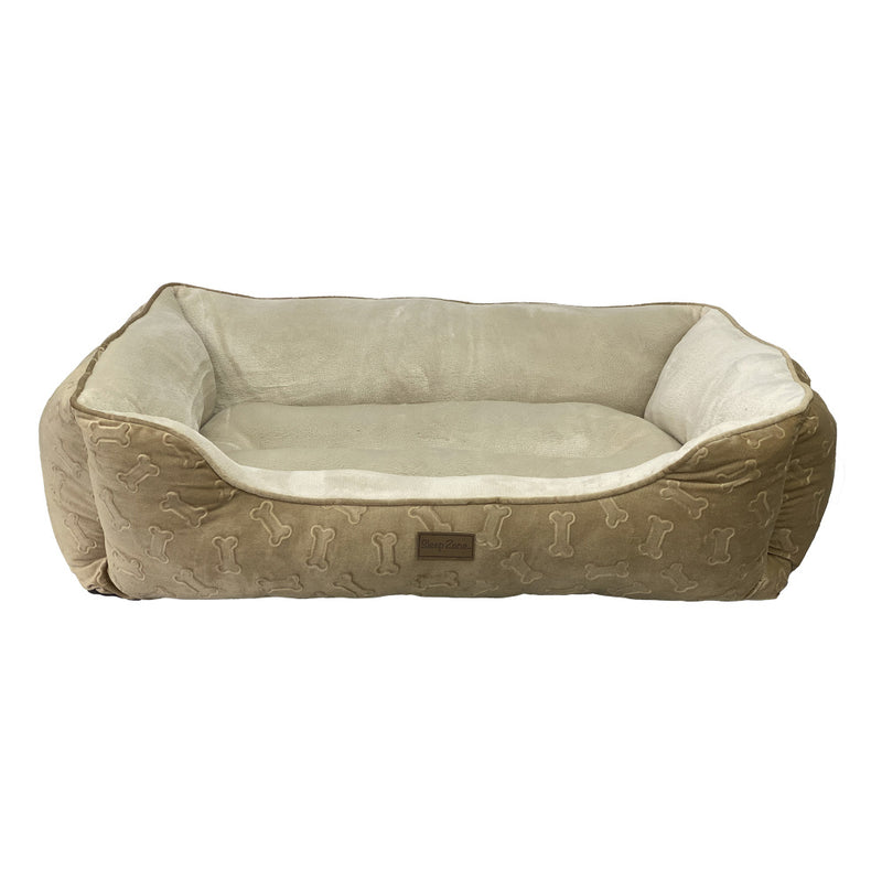 Ethical Pet Ethical Products Sleep Zone Embossbone Stepin Taupe Dog Bed