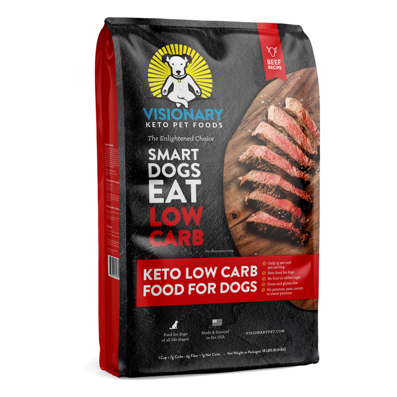 Visionary Pet Beef Recipe Dry Low Carb Keto Food For Dogs